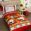 Kerst peuter dekbedovertrek Santa's list - blended katoen - 120x150 + 40x60 cm