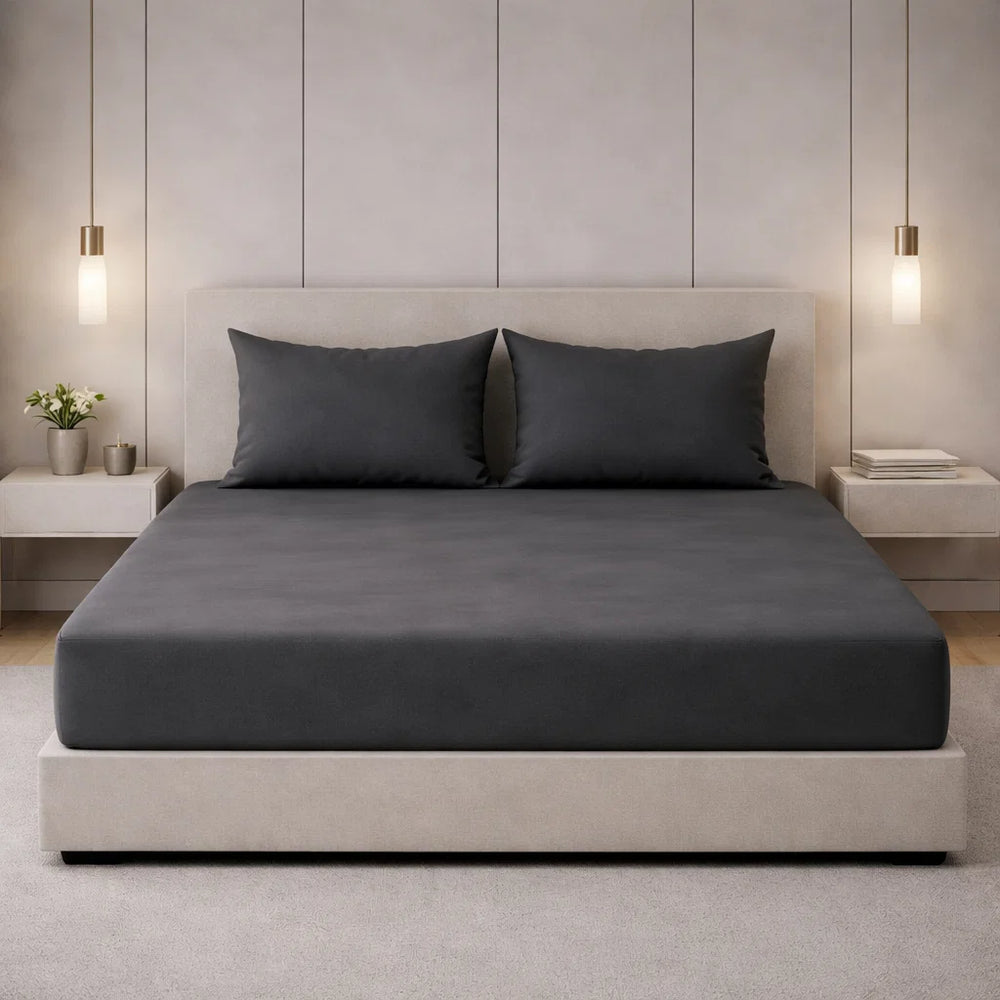 Decoware hoeslaken - Jersey - Antraciet