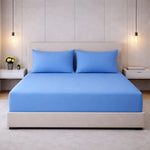 Decoware hoeslaken - jersey - blauw