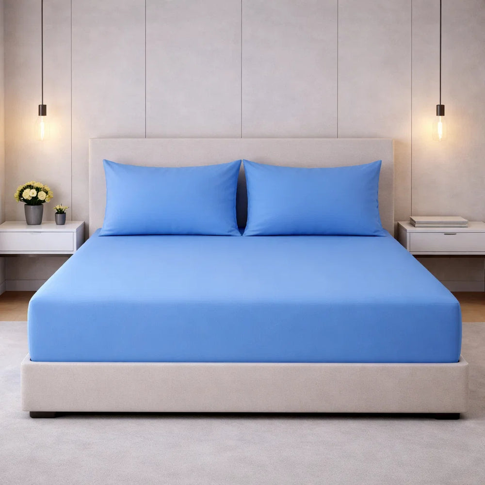 Decoware hoeslaken - jersey - blauw