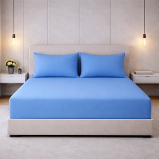 Hoeslaken - jersey - blauw