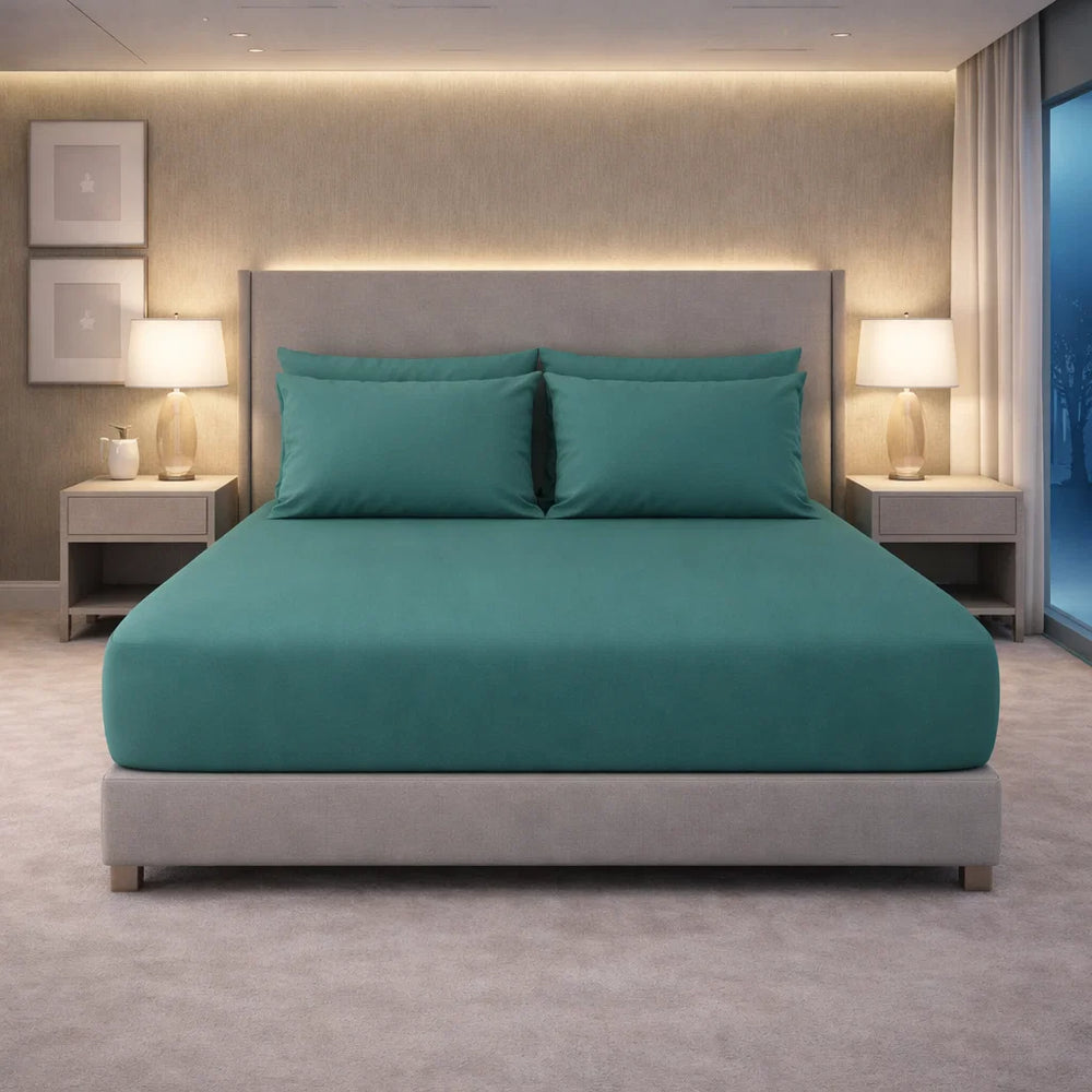 Decoware hoeslaken - Katoen  - Olijfgroen