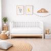 Decoware ledikant hoeslaken - katoen - wit - 60x120 cm