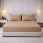 Decoware hoeslaken - jersey - zand