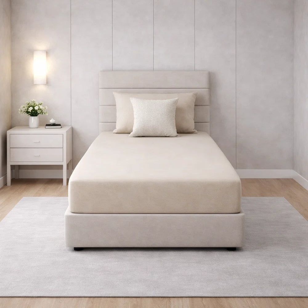 Decoware hoeslaken - jersey - lichtzand