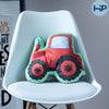 Sierkussen rode tractor