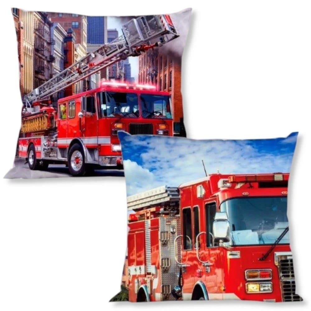 Sierkussenhoes Brandweerauto - 40 x 40 cm