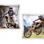 Sierkussenhoes Motorcrosser - 40 x 40 cm