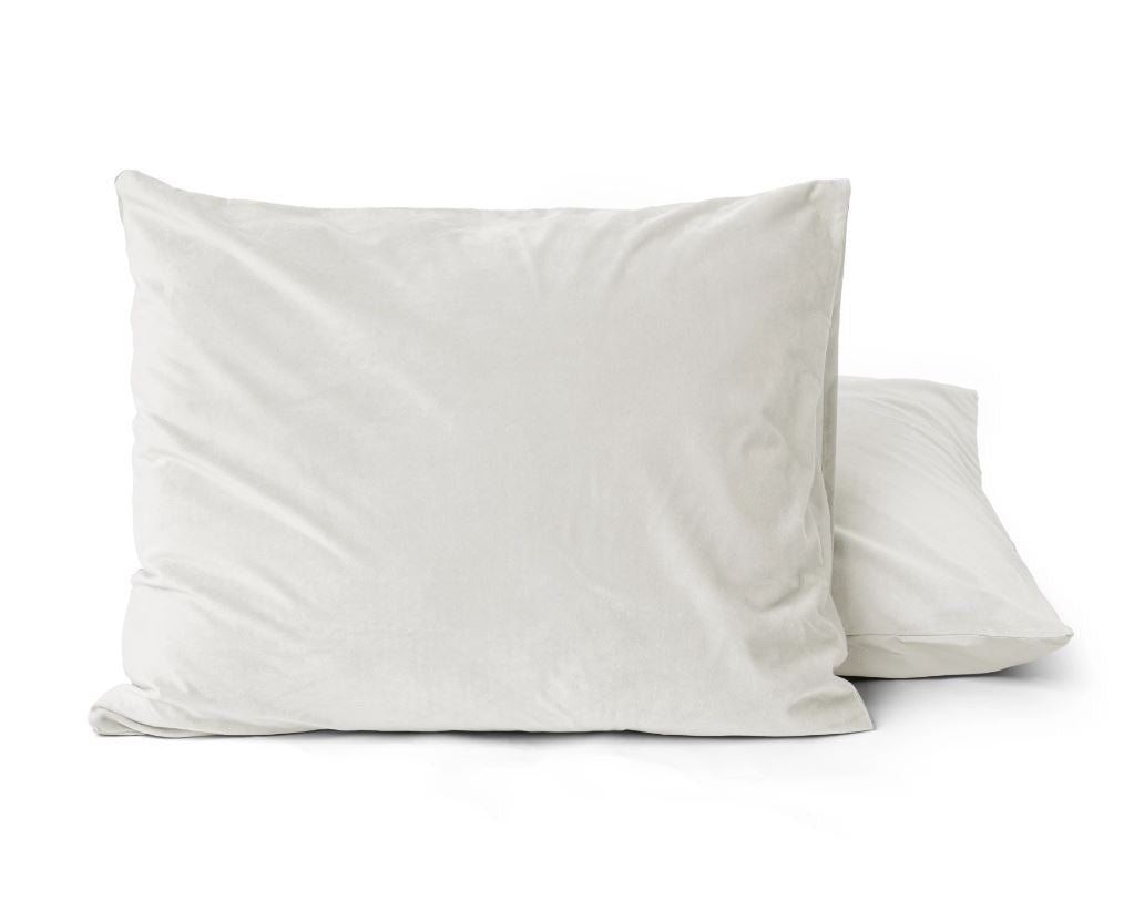 Velvet kussensloop (Per 2 st) - Crème