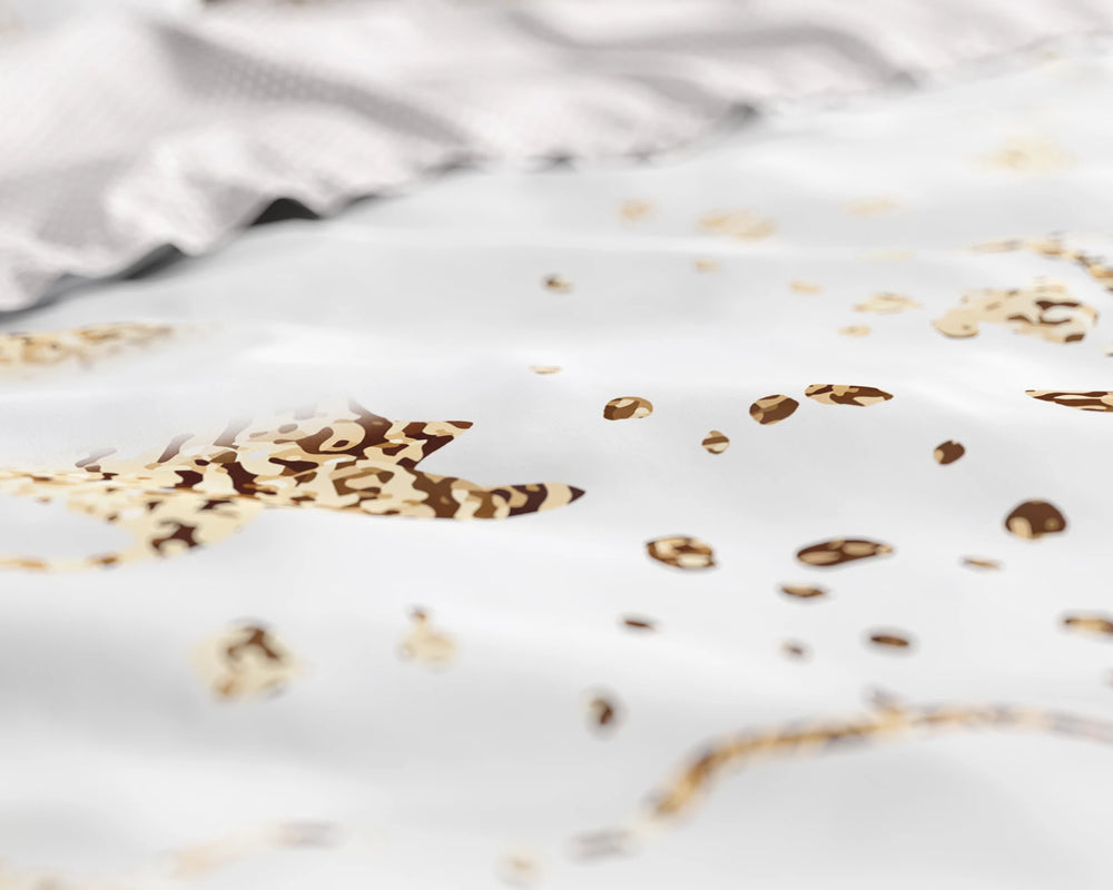 Sleeptime dekbedovertrek Bianco wit - katoensatijn