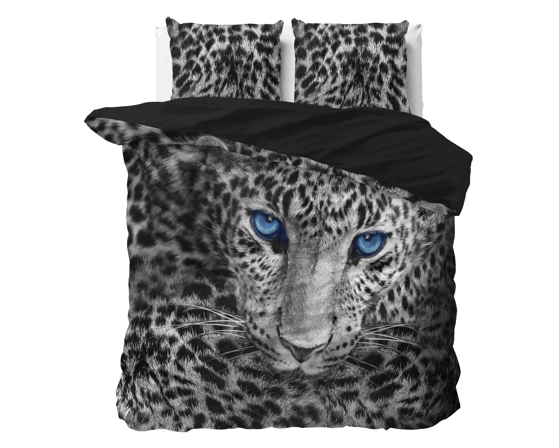 Sleeptime dekbedovertrek Cheetah Grijs - Katoen - 1-persoons (140x220 + 60x70cm)