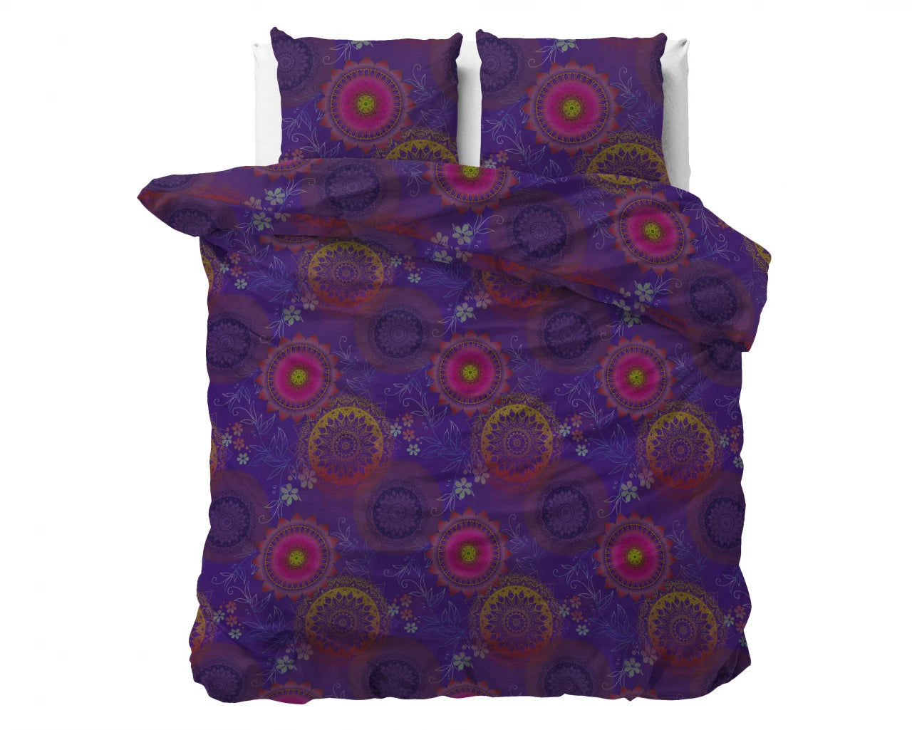 Sleeptime dekbedovertrek Normy - paars - Polykatoen - Lits-jumeaux (240x220 + 2st 60x70cm)