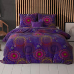 Sleeptime dekbedovertrek Normy - paars - Polykatoen - Lits-jumeaux (240x220 + 2st 60x70cm)