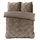 Sleeptime dekbedovertrek Pintuck - taupe - Velvet - 1-persoons (140x220 + 60x70 cm)