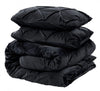 Sleeptime dekbedovertrek Pintuck - velvet - zwart
