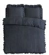 Sleeptime dekbedovertrek Ruffles - Microvezel - Antraciet