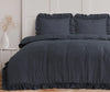Sleeptime dekbedovertrek Ruffles - Microvezel - Antraciet