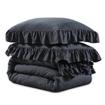Sleeptime dekbedovertrek Ruffles - Microvezel - Antraciet