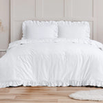 Sleeptime dekbedovertrek Ruffles - Wit - Microvezel