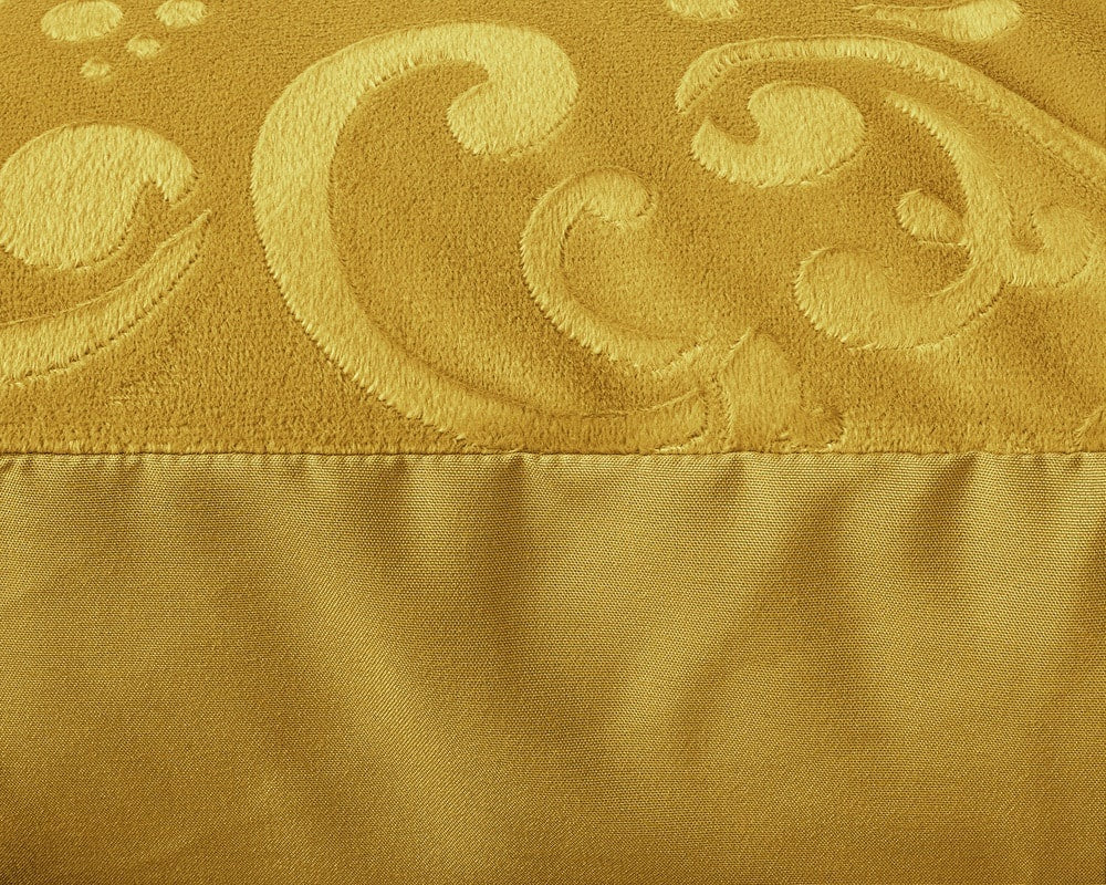 Velvet dekbedovertrek Sultan - embossed - goud - 1-persoons (140x220 + 60x70cm)
