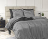 Velvet dekbedovertrek Sultan - embossed - grijs - 1-persoons (140x220 + 60x70 cm)