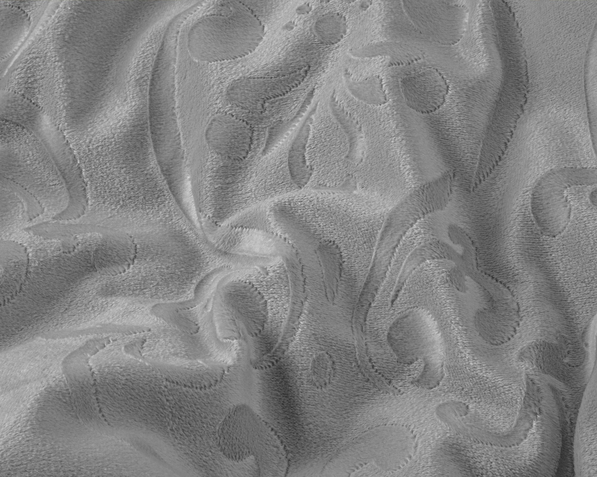 Velvet dekbedovertrek Sultan - embossed - grijs - 1-persoons (140x220 + 60x70 cm)