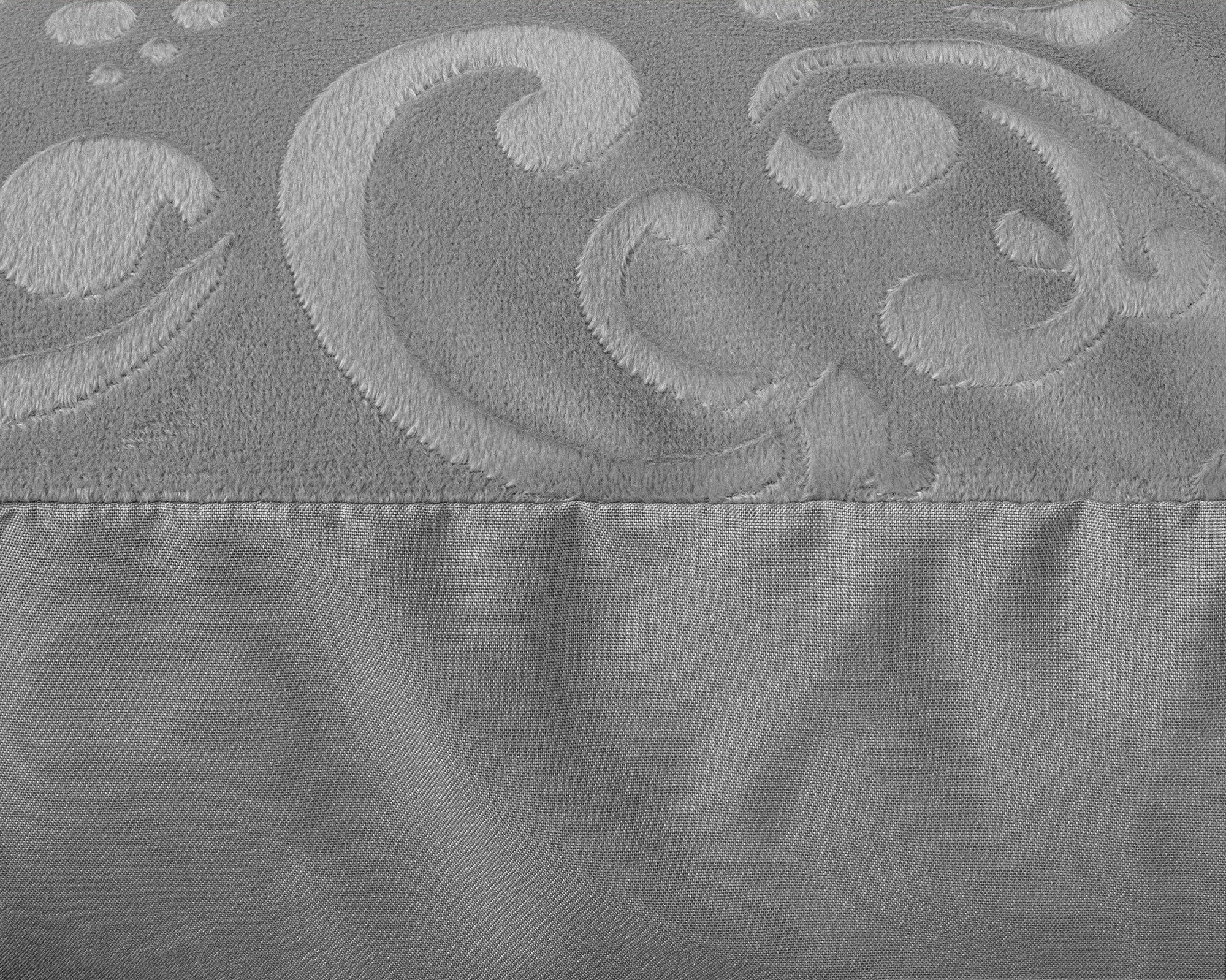 Velvet dekbedovertrek Sultan - embossed - grijs - 1-persoons (140x220 + 60x70 cm)