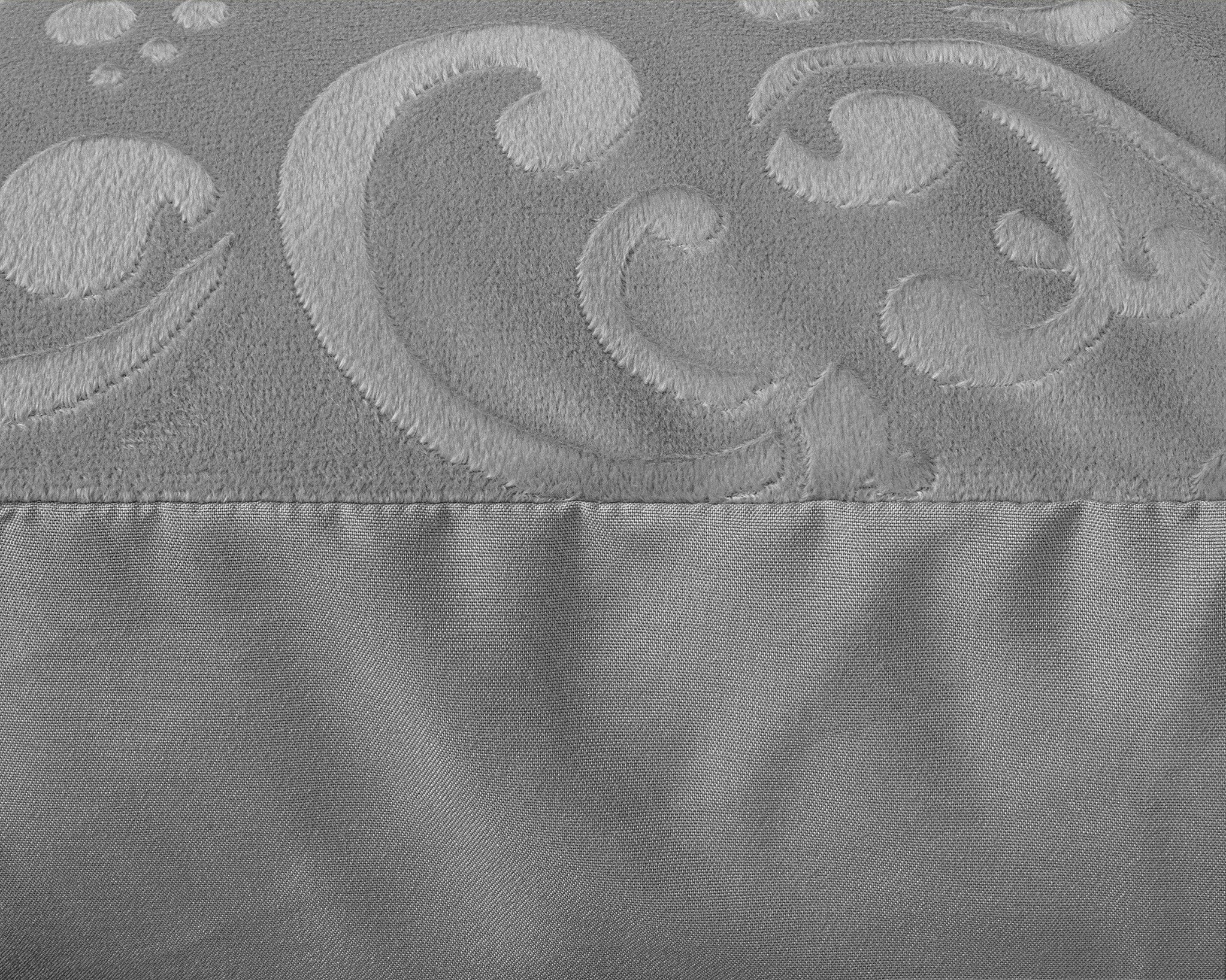 Velvet dekbedovertrek Sultan - embossed - grijs - 1-persoons (140x220 + 60x70 cm)