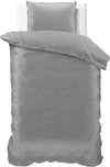 Velvet dekbedovertrek Sultan - embossed - grijs - 1-persoons (140x220 + 60x70 cm)