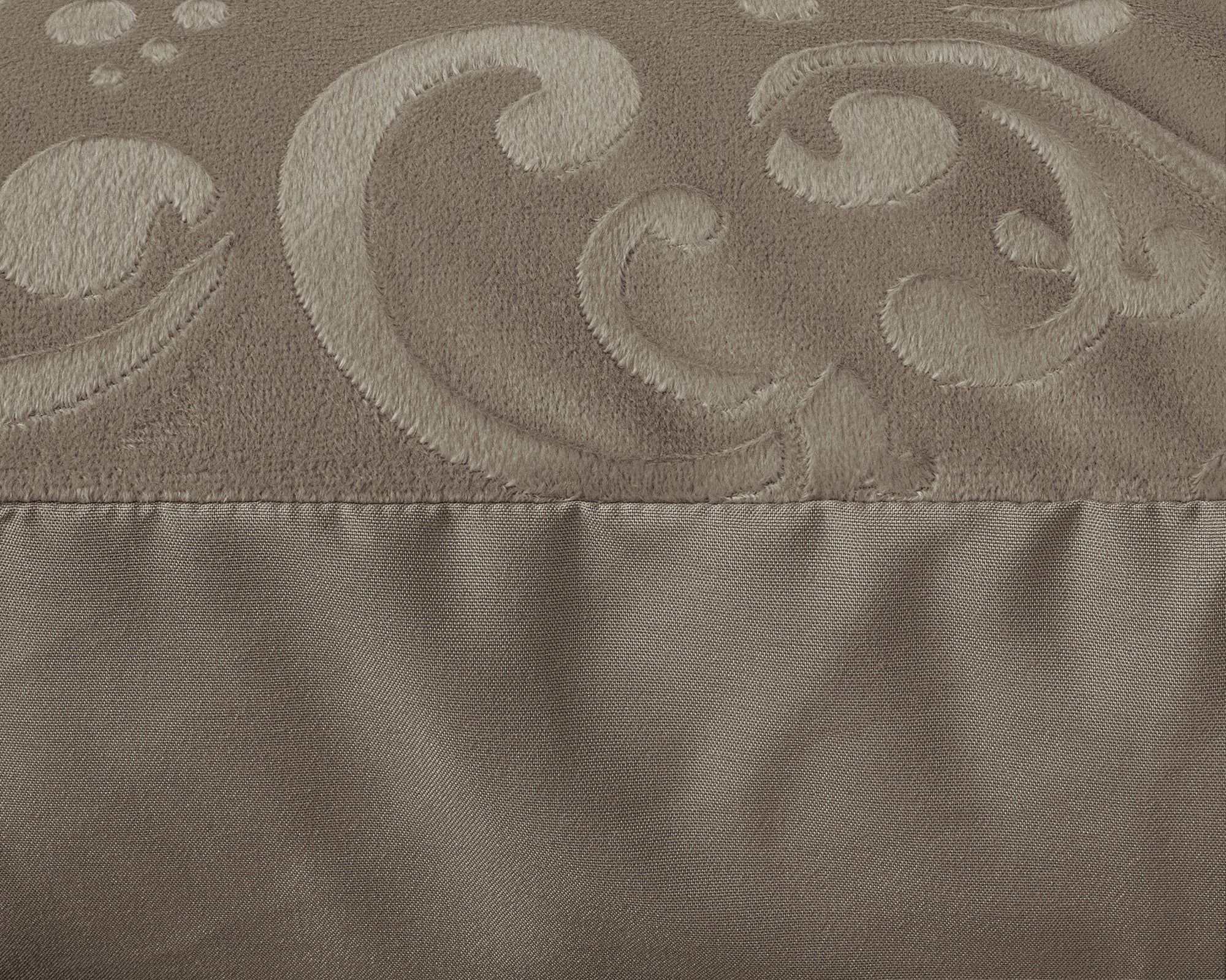 Velvet dekbedovertrek Sultan - embossed - taupe - 1-persoons (140x220 + 60x70cm)