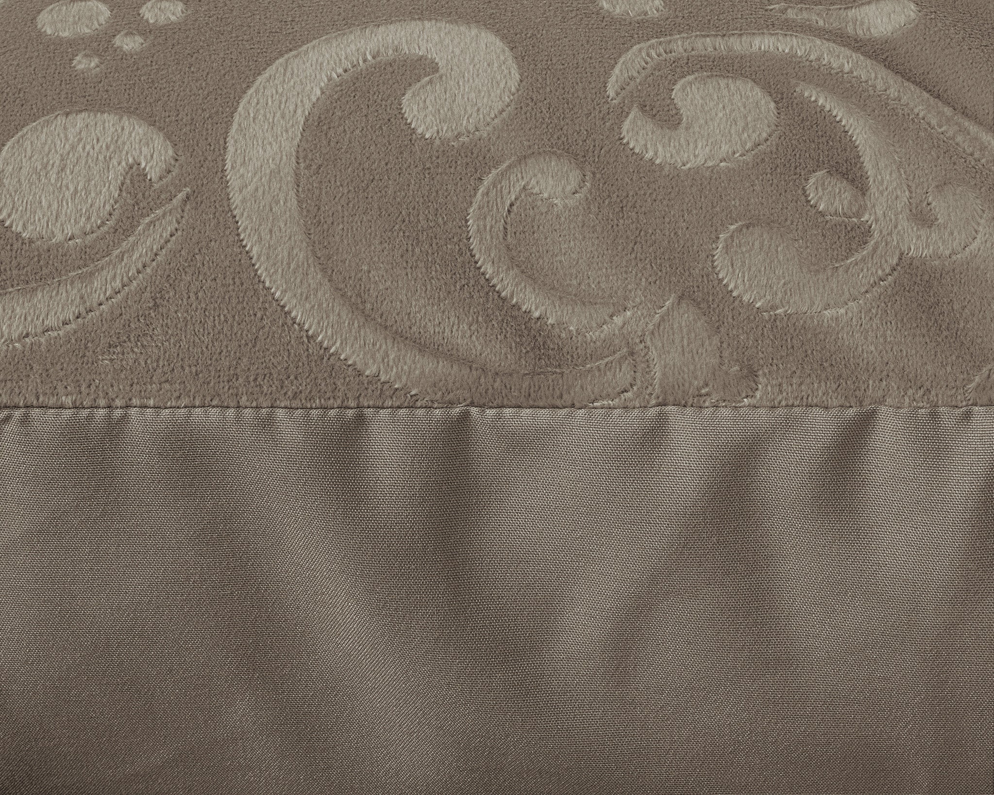Velvet dekbedovertrek Sultan - embossed - taupe - 1-persoons (140x220 + 60x70cm)