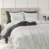 Velvet dekbedovertrek Sultan - embossed - wit - 1-persoons (140x220 + 60x70 cm)