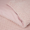 Teddy dekbedovertrek Check - roze - onderkant microvezel - lits-jumeaux