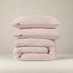 Teddy dekbedovertrek onderkant microvezel Check - roze