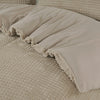 Teddy dekbedovertrek Check - onderkant microvezel - taupe