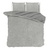 Teddy dekbedovertrek Rib fleece onderkant microvezel - grijs