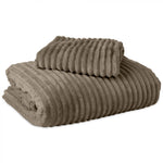 Teddy dekbedovertrek Rib fleece onderkant microvezel - taupe