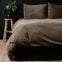 Teddy dekbedovertrek Rib fleece onderkant microvezel - taupe