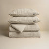 Faux fur dekbedovertrek onderkant microvezel Check - Beige