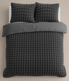 Fleece dekbedovertrek Pom Pom - antraciet
