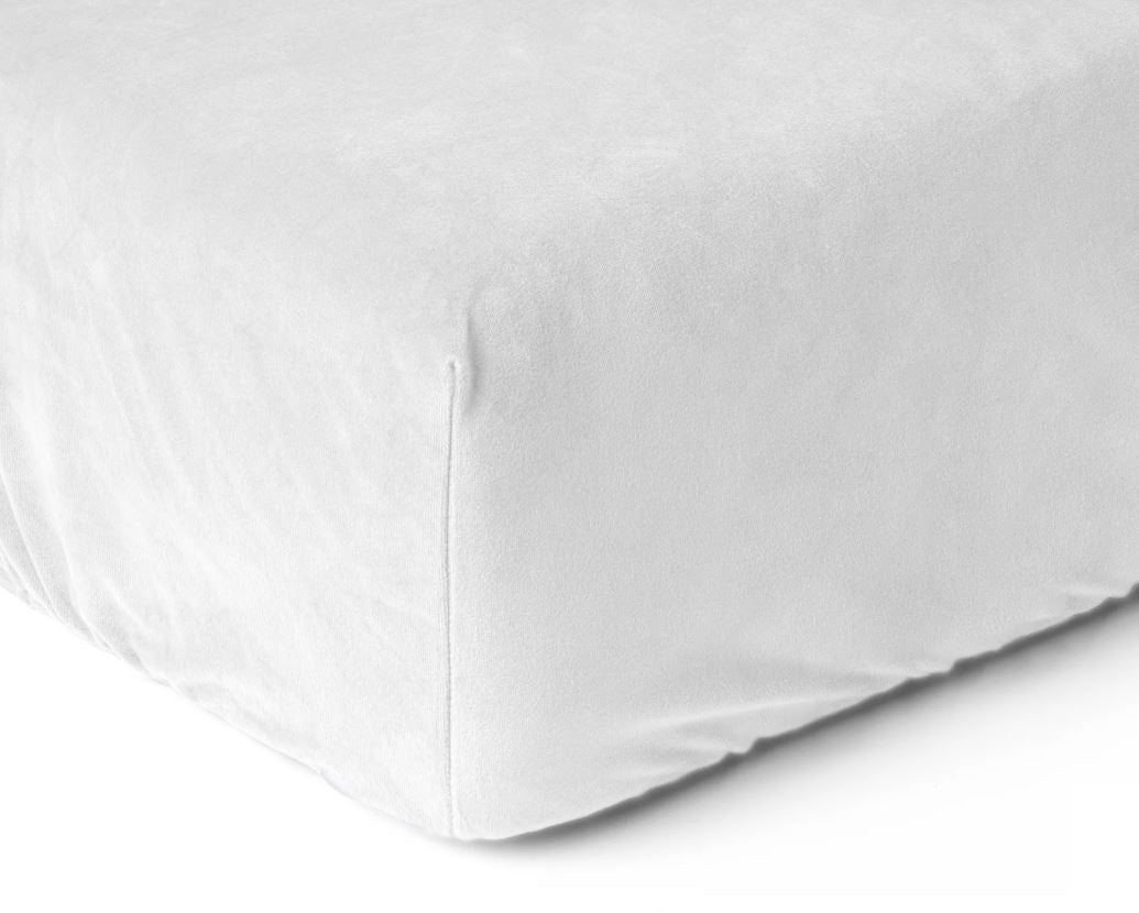 Velvet hoeslaken - wit