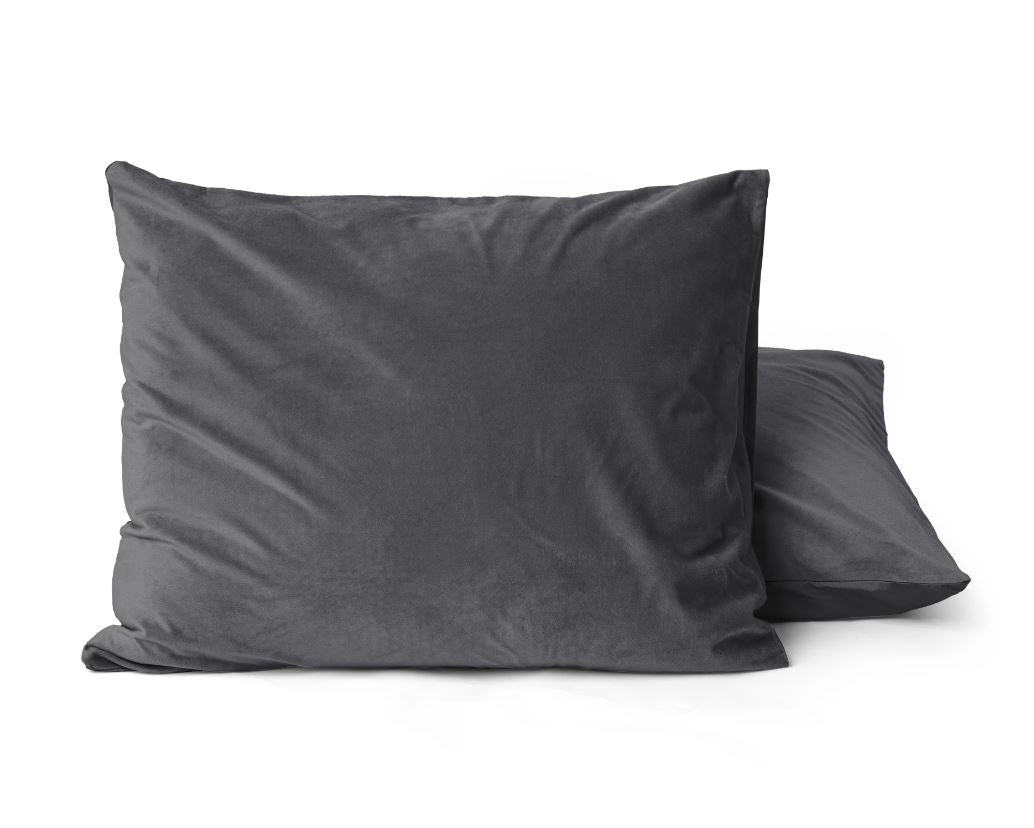 Velvet kussensloop (Per 2 st) - Antraciet