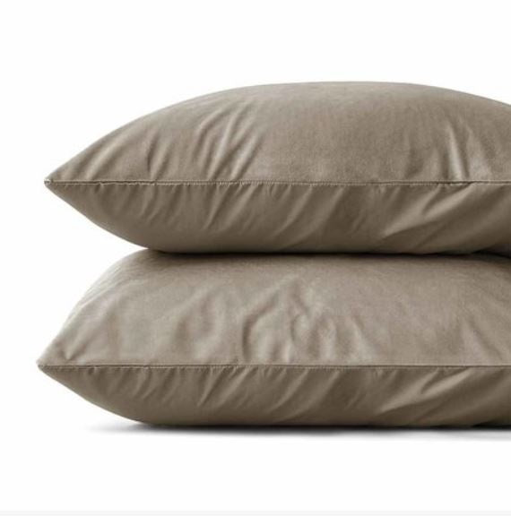 Taupe kussenslopen - velvet (Per 2 st)