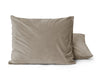 Taupe kussenslopen - velvet (Per 2 st)