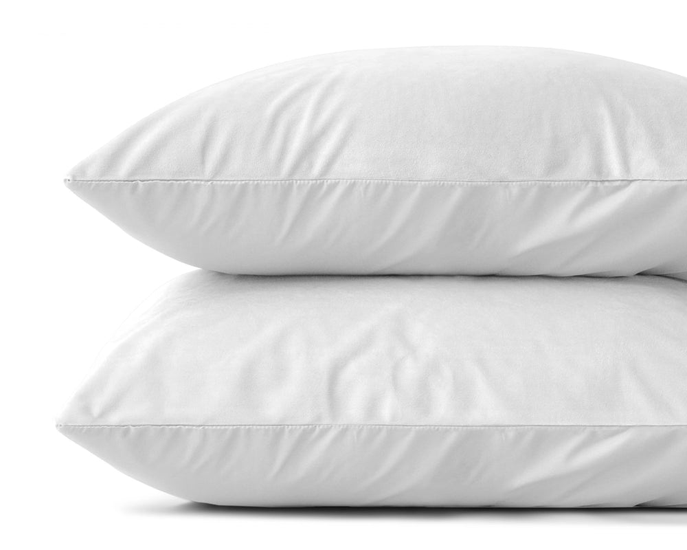 Witte kussenslopen - velvet (Per 2 st)