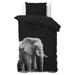 Sleeptime dekbedovertrek Elephant - Zwart - Microvezel