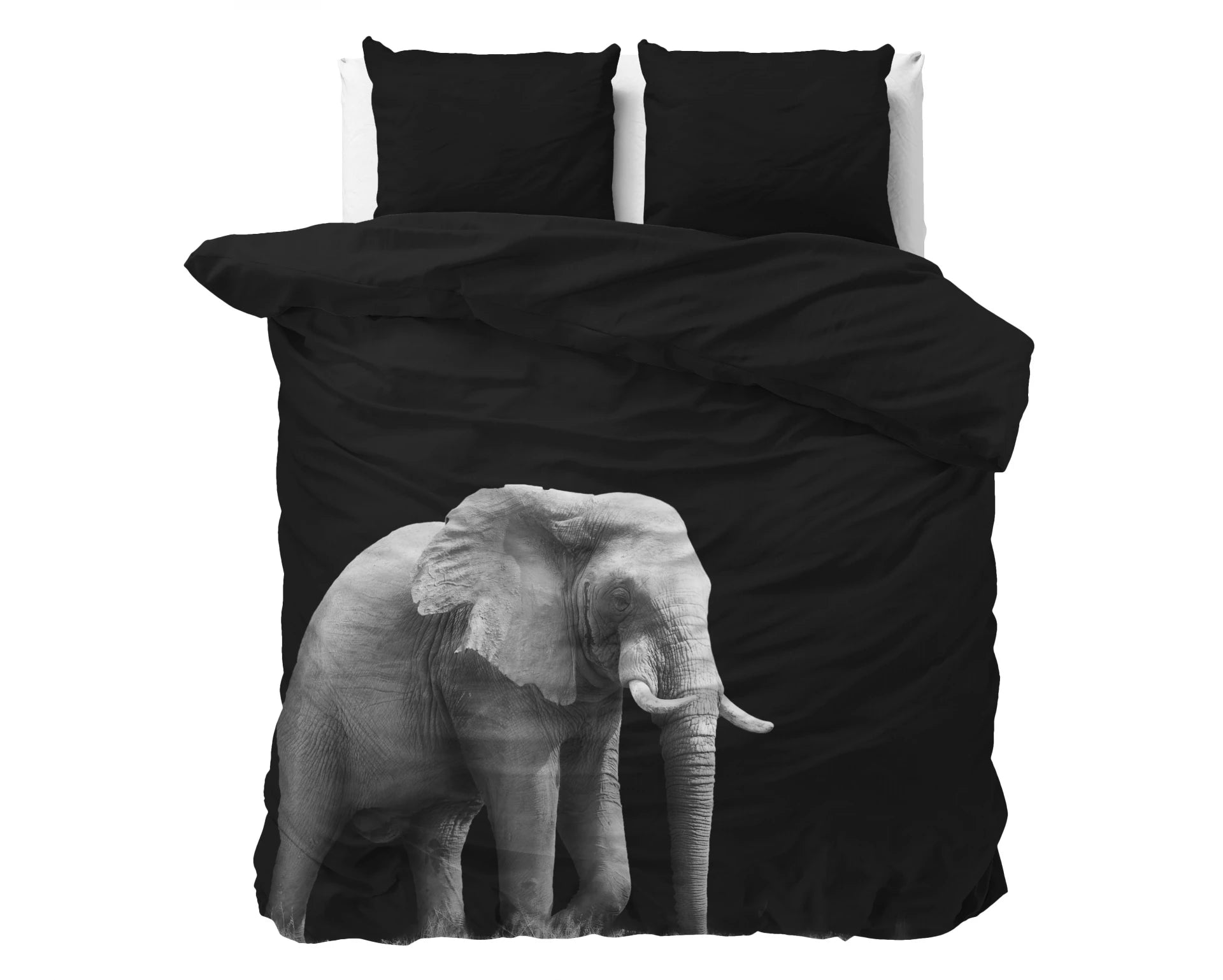 Sleeptime dekbedovertrek Elephant - Zwart - Microvezel