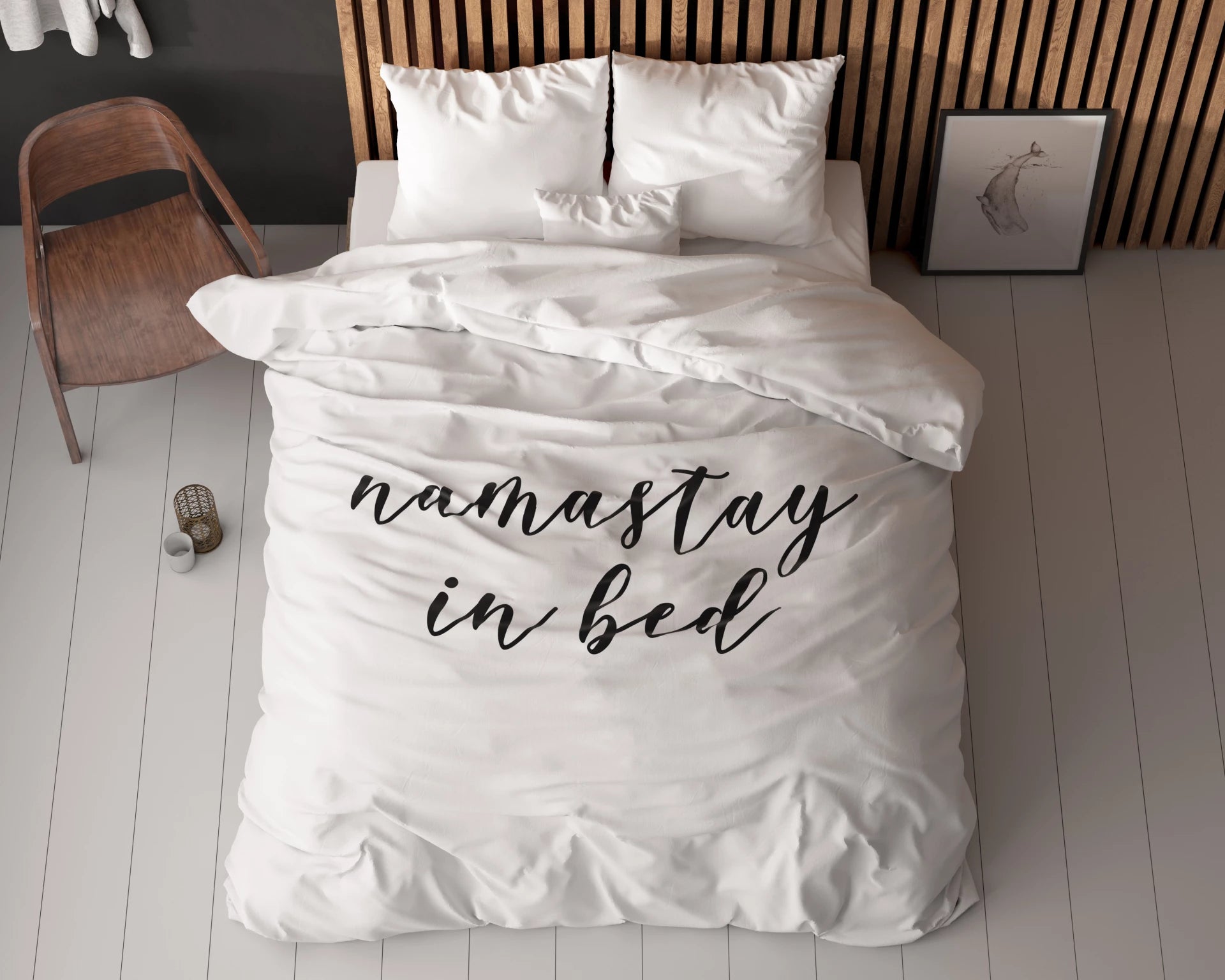 Sleeptime dekbedovertrek Namastay - Wit - Microvezel - 1-persoons (140x220 + 60x70cm)