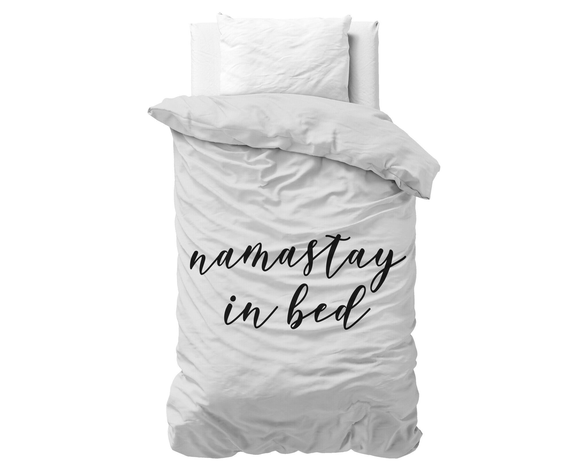 Sleeptime dekbedovertrek Namastay - Wit - Microvezel - 1-persoons (140x220 + 60x70cm)