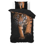 Sleeptime dekbedovertrek Tiger Icon - Zwart - Microvezel